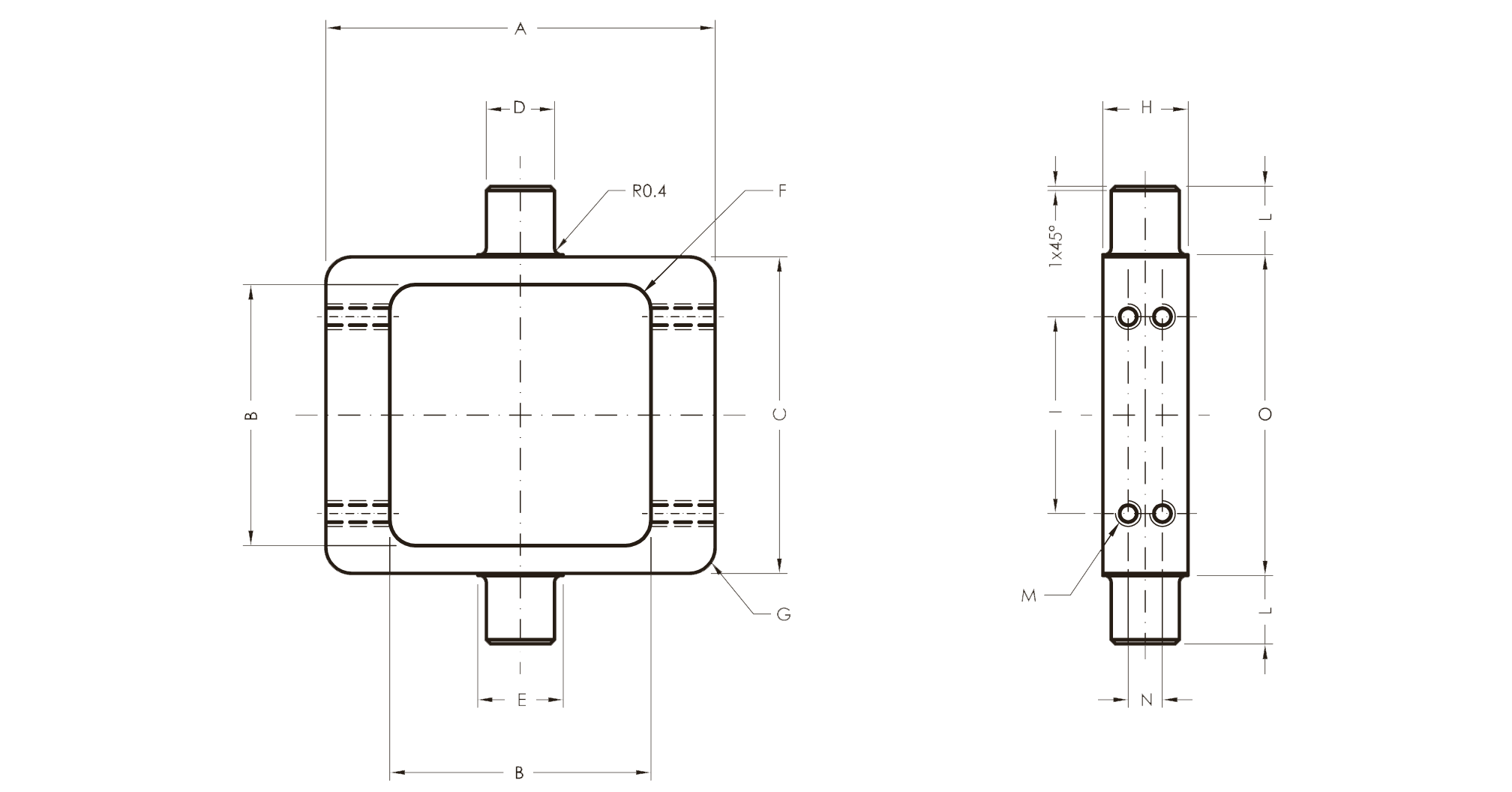 Intermediate Hinge for Clean Profile Type Eural - Product structure