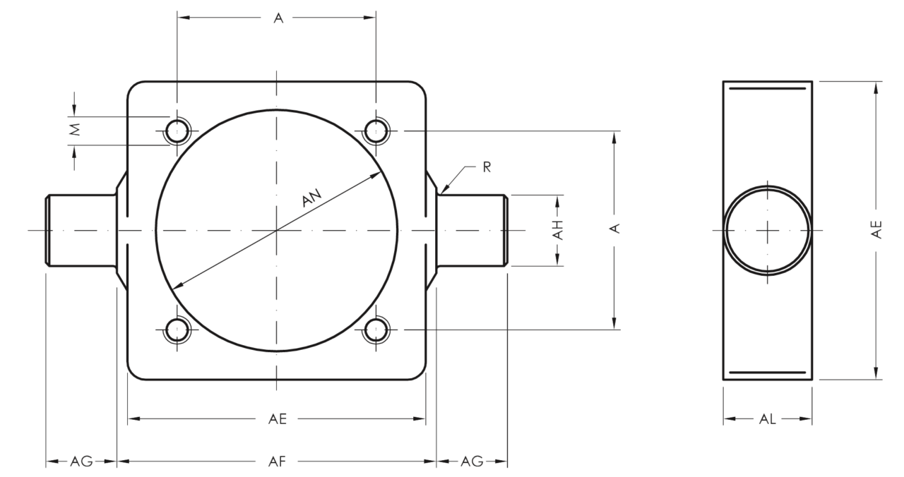 Intermediate hinge MT4 Stainless Steel - Product structure